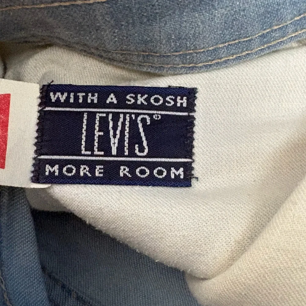 Vintage Levis Jeans Skosh More Room Orange Tab Light Wash USA‎ 36x28 Blue